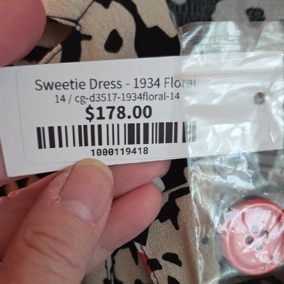 Trashy Diva NWT  Black and Tan Midi Dress, Collar, Short Sleeve, Side Zipper, 14 - Picture 4 of 8